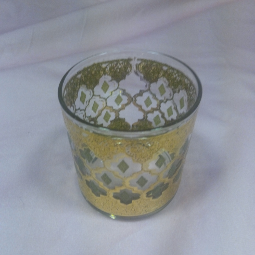 Gold and Green Decorative Glass.